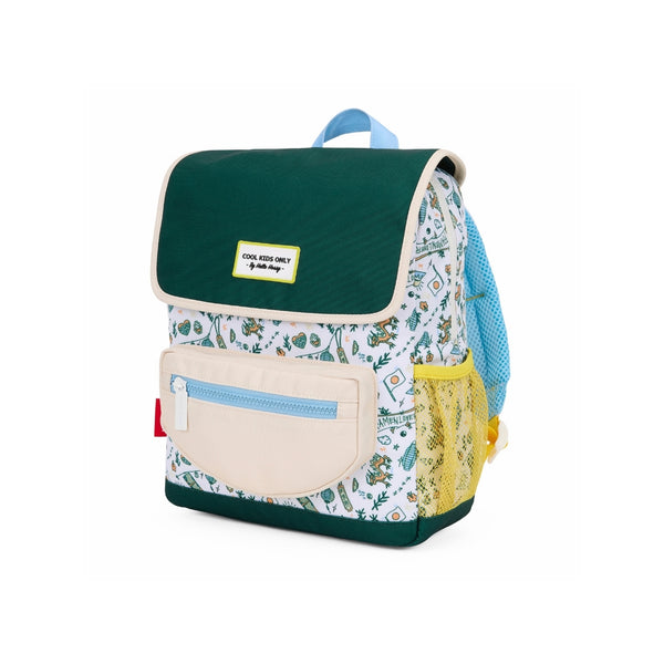 Mochila Pequena Quadrada Hello Hossy em poliéster reciclado, impermeável, com compartimento para cadernos A4, bolso para garrafa de água, alças acolchoadas e capacidade de 7,3 L para crianças dos 2 aos 5 anos. Japan