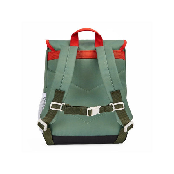 Mochila Pequena Quadrada Hello Hossy em poliéster reciclado, impermeável, com compartimento para cadernos A4, bolso para garrafa de água, alças acolchoadas e capacidade de 7,3 L para crianças dos 2 aos 5 anos. Mini Forest