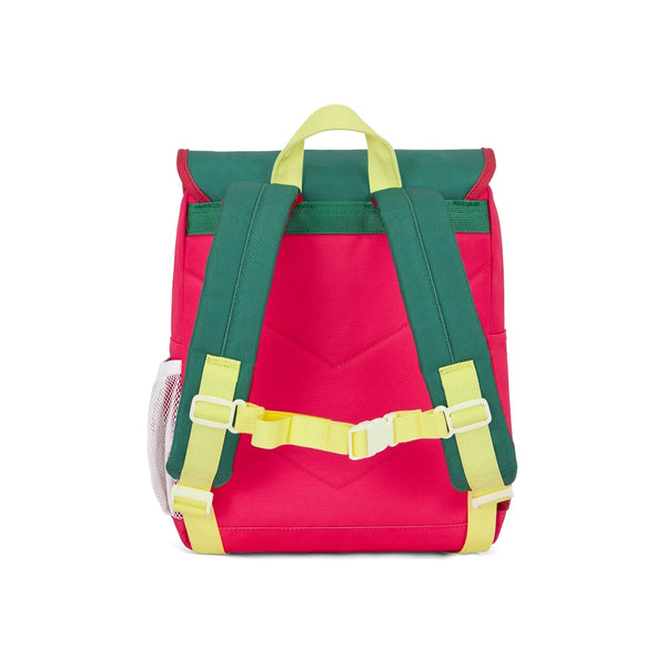Mochila Pequena Quadrada Hello Hossy em poliéster reciclado, impermeável, com compartimento para cadernos A4, bolso para garrafa de água, alças acolchoadas e capacidade de 7,3 L para crianças dos 2 aos 5 anos. Mini Pasteque
