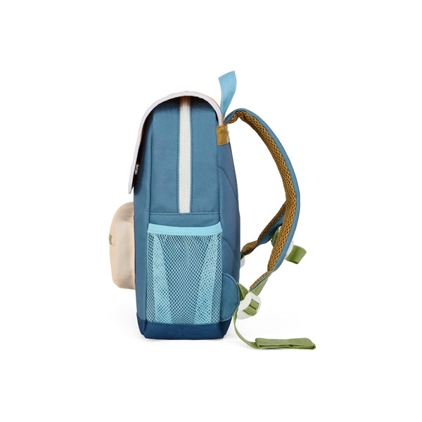 Mochila Pequena Quadrada Hello Hossy em poliéster reciclado, impermeável, com compartimento para cadernos A4, bolso para garrafa de água, alças acolchoadas e capacidade de 7,3 L para crianças dos 2 aos 5 anos. Mini Sam