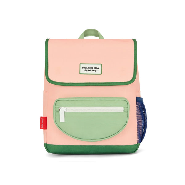 Mochila Pequena Quadrada Hello Hossy em poliéster reciclado, impermeável, com compartimento para cadernos A4, bolso para garrafa de água, alças acolchoadas e capacidade de 7,3 L para crianças dos 2 aos 5 anos. Mini Smoothie