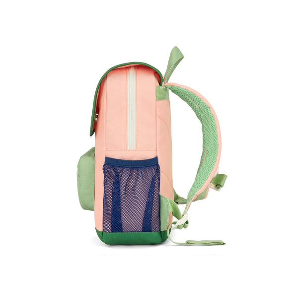 Mochila Pequena Quadrada Hello Hossy em poliéster reciclado, impermeável, com compartimento para cadernos A4, bolso para garrafa de água, alças acolchoadas e capacidade de 7,3 L para crianças dos 2 aos 5 anos. Mini Smoothie