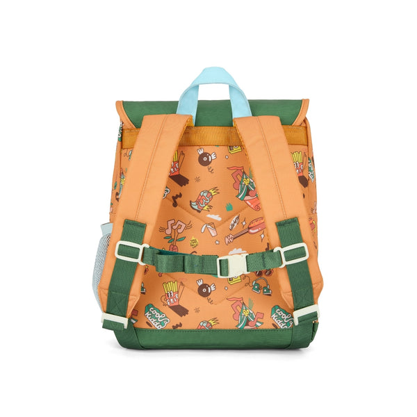 Mochila Pequena Quadrada Hello Hossy em poliéster reciclado, impermeável, com compartimento para cadernos A4, bolso para garrafa de água, alças acolchoadas e capacidade de 7,3 L para crianças dos 2 aos 5 anos. Music Festival