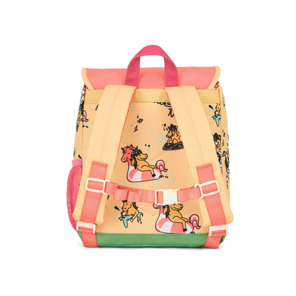Mochila Pequena Quadrada Hello Hossy em poliéster reciclado, impermeável, com compartimento para cadernos A4, bolso para garrafa de água, alças acolchoadas e capacidade de 7,3 L para crianças dos 2 aos 5 anos. Unicorn