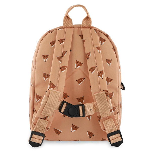 Mochila Pequena Trixie em PET reciclado com alças ajustáveis, fivela peitoral, bolso frontal, bolso para garrafa e tecido repelente à água. Fierce Fox