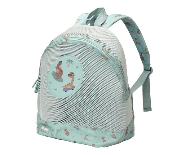 Mochila de Praia Monnëka impermeável e ventilada para crianças, ideal para transportar toalhas, brinquedos e acessórios de praia ou piscina.