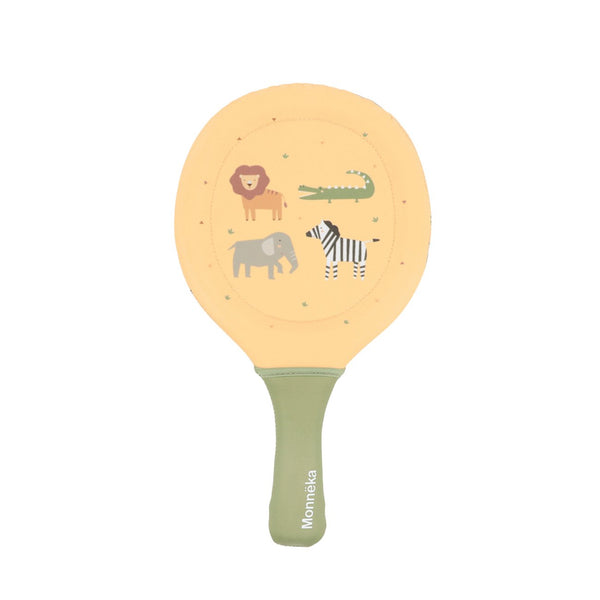 Conjunto de 2 raquetes com bola para praia da Monneka na cor wild animals
