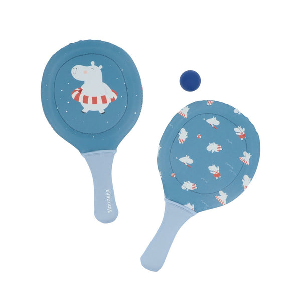 Conjunto de 2 raquetes com bola para praia da Monneka na cor hippos