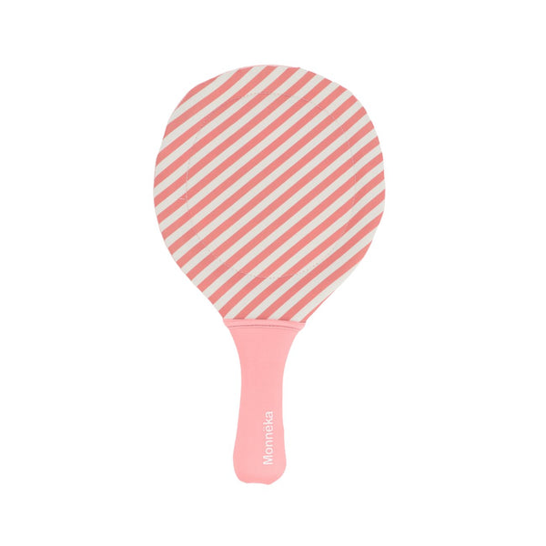 Conjunto de 2 raquetes com bola para praia da Monneka na cor stripes bloom blush
