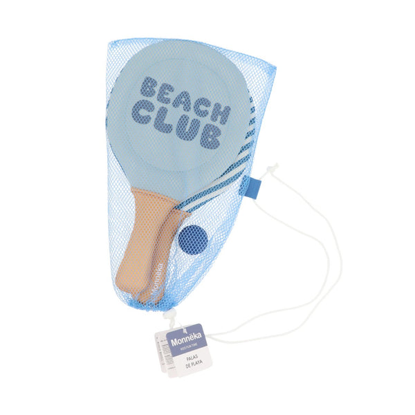 Conjunto de 2 raquetes com bola para praia da Monneka na cor stripes blues beyond