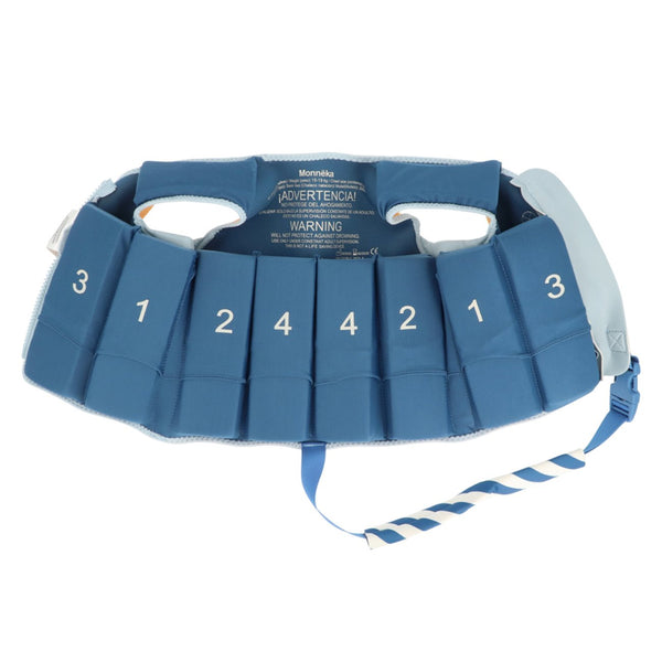 Colete de natação para crianças e bebé da Monneka na cor strips blue beyond
