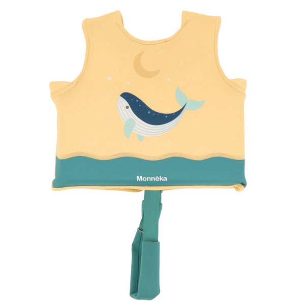 Colete de natação para crianças e bebé da Monneka na cor whale teal