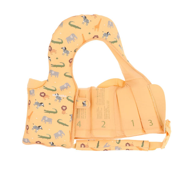 Colete flutuador Monnëka infantil para aprendizagem da natação 1-2 anos na cor wild animals