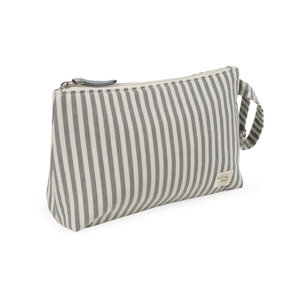 necessaire da walking mum modelo praline strips na cor matcha - verde