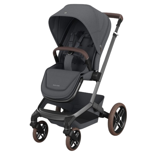 PACK MAXI-COSI FAME TRIO com carrinho Fame, alcofa ajustável e respirável, cadeira auto Pebble 360 Pro 2 homologada i-Size e adaptadores incluídos. Sistema de viagem premium desde o nascimento. Twillic Graphite