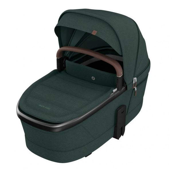 PACK MAXI-COSI FAME TRIO com carrinho Fame, alcofa ajustável e respirável, cadeira auto Pebble 360 Pro 2 homologada i-Size e adaptadores incluídos. Sistema de viagem premium desde o nascimento. Twillic Black