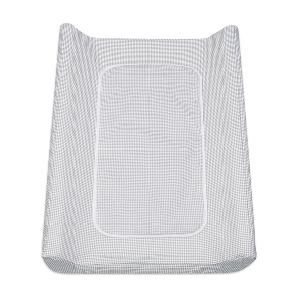 Colchão muda fraldas Pasito a Pasito Little Bloom Vichy Grey com capa impermeável