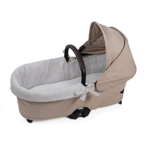 Forra completa alcofa Pasito a Pasito Little Bloom Vichy Grey algodão
