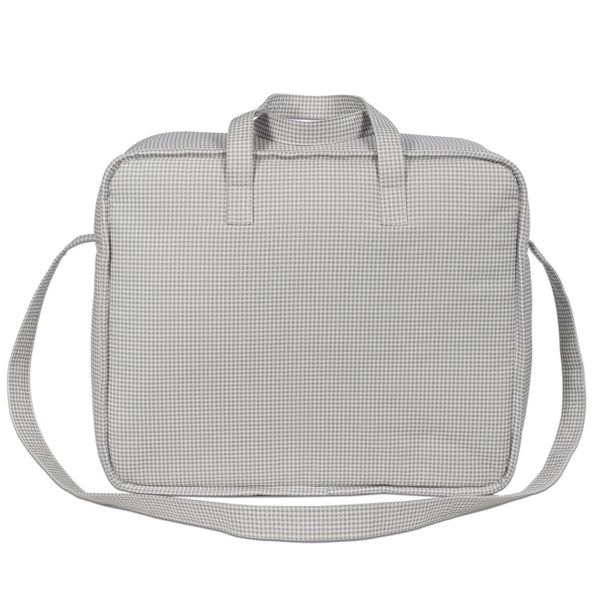 Mala grande de hospital Pasito a Pasito Little Bloom Vichy Grey grande e resistente