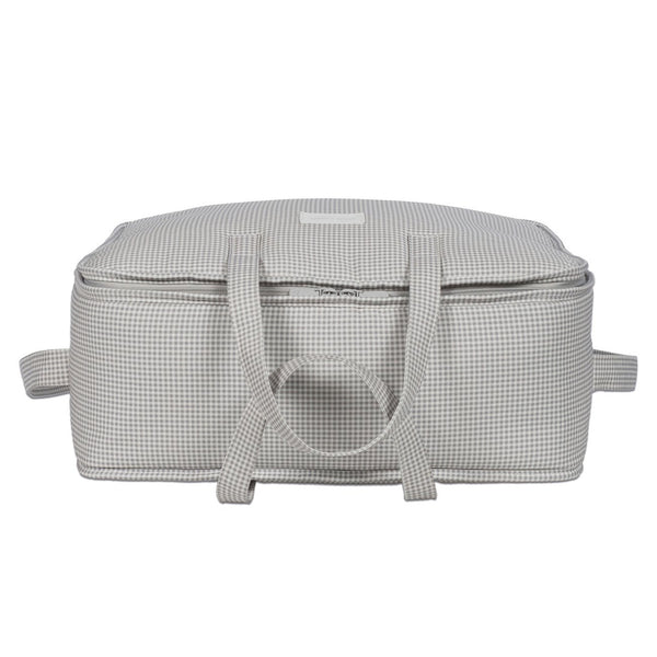 Mala grande de hospital Pasito a Pasito Little Bloom Vichy Grey grande e resistente