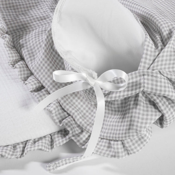 Ninho footmuff ovo Pasito a Pasito Little Bloom Vichy Grey bebé