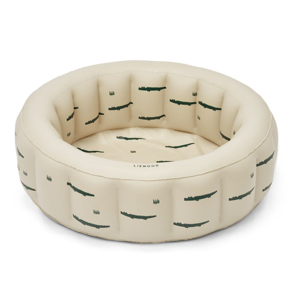 Piscina pequena de 85 × 24 cm em PVC, compacta e prática para momentos de diversão no jardim, varanda ou praia.