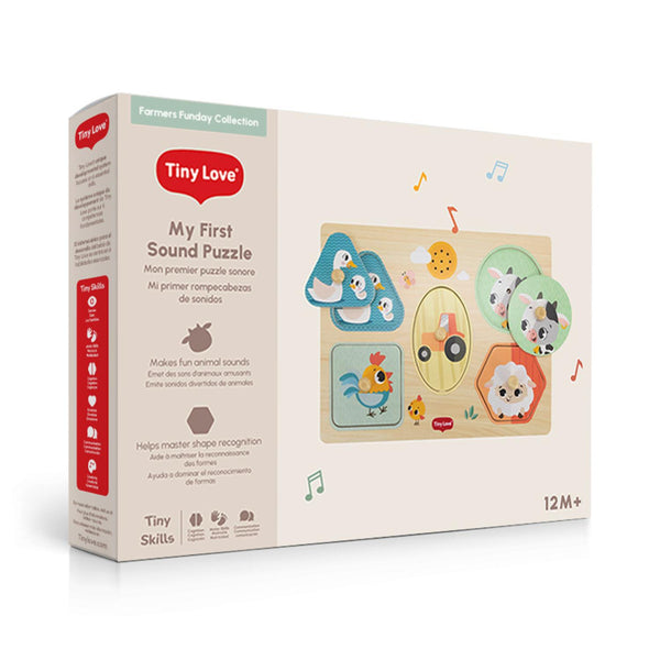 Puzzle sonoro tiny love farmers caixa