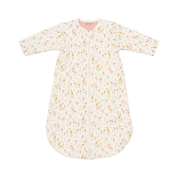 Saco de Inverno com Mangas Little Dutch TOG 2.5 em algodão orgânico, com mangas removíveis e designs Blooming Safari.