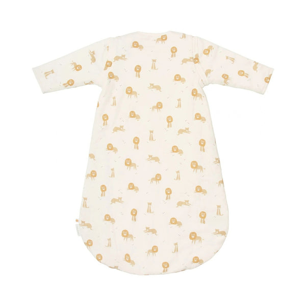 Saco de Inverno com Mangas Little Dutch TOG 2.5 em algodão orgânico, com mangas removíveis e designs Safari Leo.