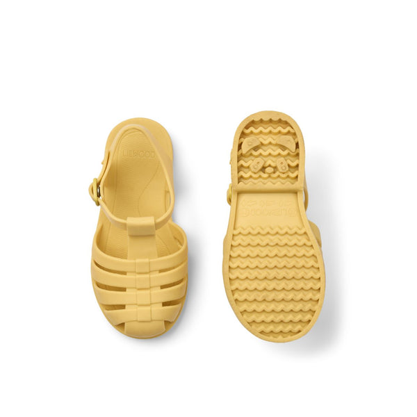 Sandálias bre pra bebé e criança da liewood em lemon yellow - amarelo