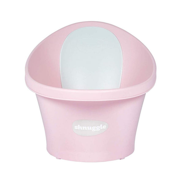 SHNUGGLE Banheira ergonómica para bebé, com apoio lombar integrado, base antiderrapante, consumo reduzido de água, design compacto e utilização desde o nascimento até aos 12 meses. Pink