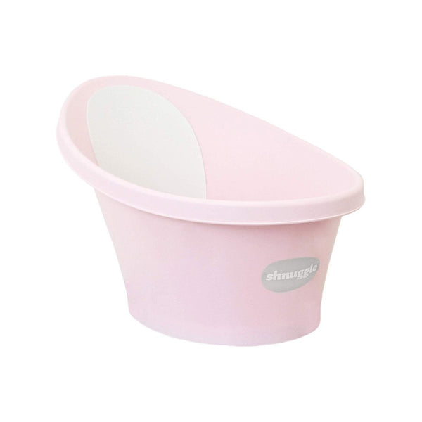 SHNUGGLE Banheira ergonómica para bebé, com apoio lombar integrado, base antiderrapante, consumo reduzido de água, design compacto e utilização desde o nascimento até aos 12 meses. Pink