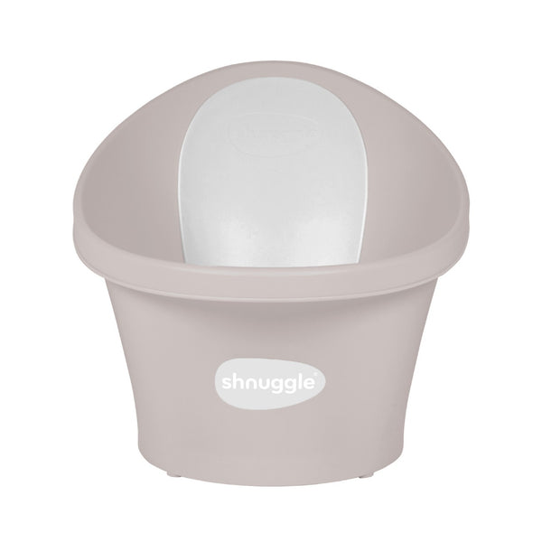 SHNUGGLE Banheira ergonómica para bebé, com apoio lombar integrado, base antiderrapante, consumo reduzido de água, design compacto e utilização desde o nascimento até aos 12 meses. Taupe