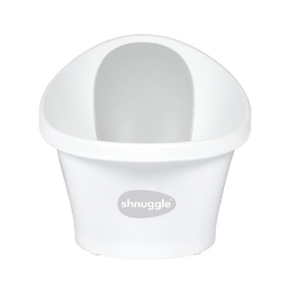 SHNUGGLE Banheira ergonómica para bebé, com apoio lombar integrado, base antiderrapante, consumo reduzido de água, design compacto e utilização desde o nascimento até aos 12 meses. White