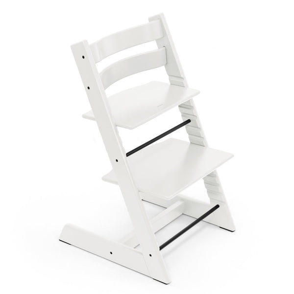 Cadeira Tripp Trapp® com Baby Set² e Tabuleiro Stokke®, cadeira evolutiva em madeira com assento ajustável, ideal para acompanhar o crescimento da criança. White