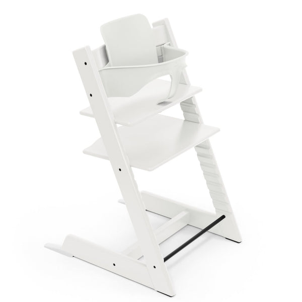 Cadeira evolutiva Stokke Tripp Trapp com Baby Set² para bebé e criança na cor white