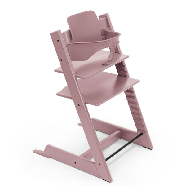 Cadeira evolutiva Stokke Tripp Trapp com Baby Set² para bebé e criança na cor heather mauve
