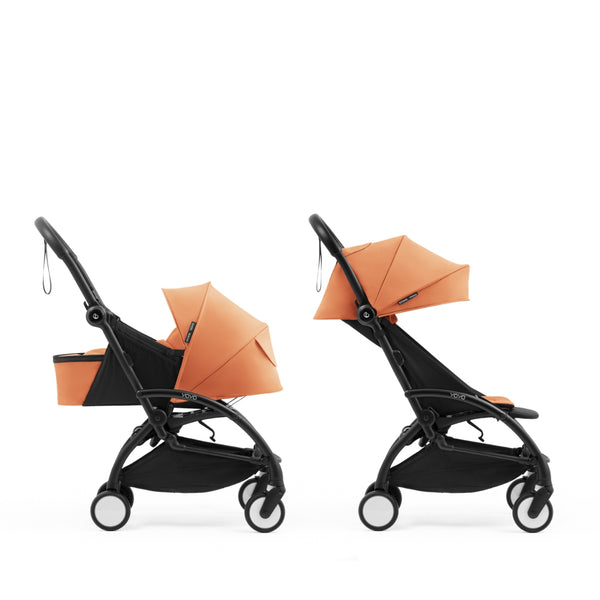Carrinho Stokke YOYO⁵ + Ninho desde o nascimento, com posição totalmente deitada, dobragem ultracompacta com uma mão, suspensão nas quatro rodas e conjunto de assento incluído.
Peach
