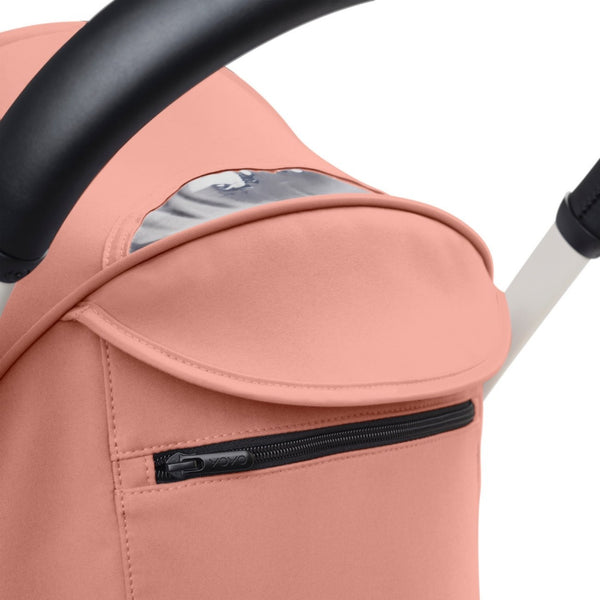 Carrinho Stokke YOYO³ compacto e ultraleve ideal para viagens e cabine de avião estrutura preta cor ginger