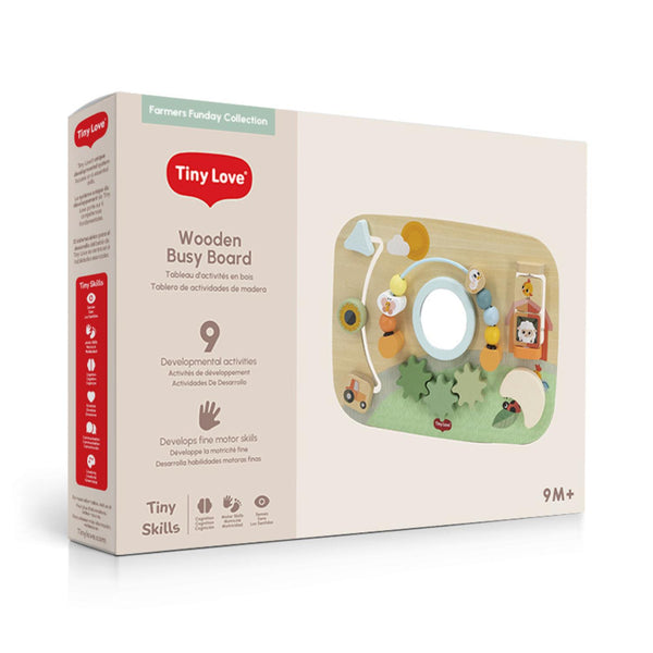 Tabuleiro atividades Tiny Love em madeira caixa