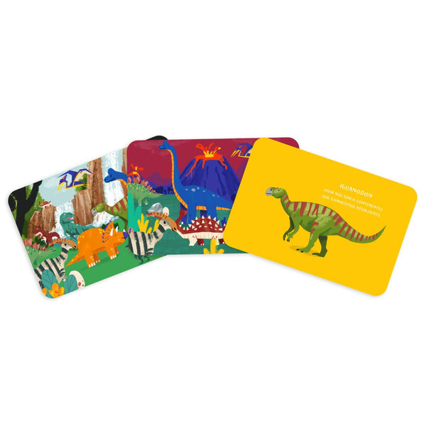 Jogo de cartas procura e encontra dinossauros do The Happy Gang