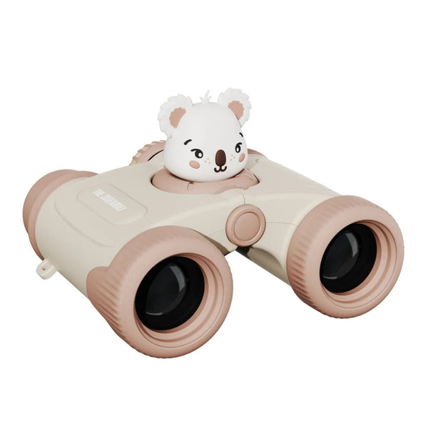 Binóculos Zoo Eyes infantis com ampliação 8x, revestimento em silicone e design divertido para exploração da natureza koala
