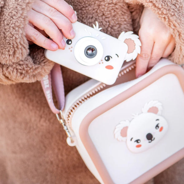 Bolsa Zoo Bag em silicone para câmaras Zoofamily com alça de transporte e proteção resistente para crianças koala