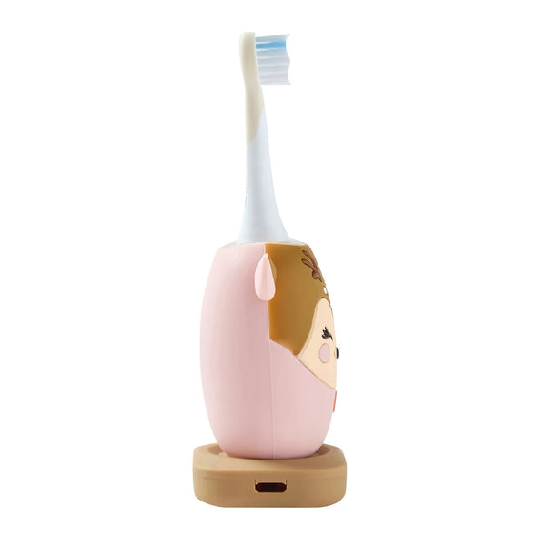 Escova de Dentes Elétrica Infantil Koala The Zoo Family, com tecnologia sónica, três modos de escovagem, temporizador inteligente e silicone sem BPA deer