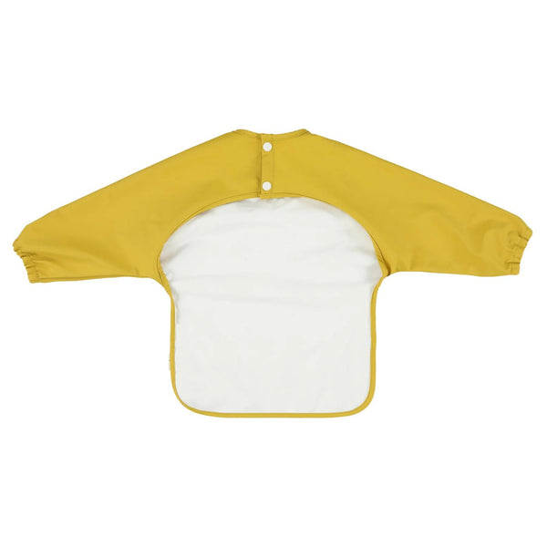Babete impermeável com mangas compridas e bolso recolhe-migalhas, fabricado em poliéster reciclado, ideal para proteger a roupa do bebé durante as refeições e atividades criativas Mr. Lion