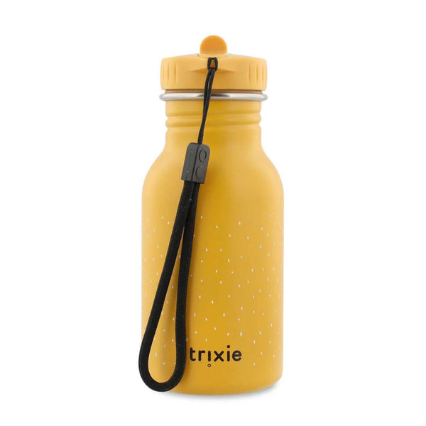 Garrafa de água infantil Trixie em aço inoxidável com tampa de abertura fácil, alça de transporte e design divertido para crianças girafa