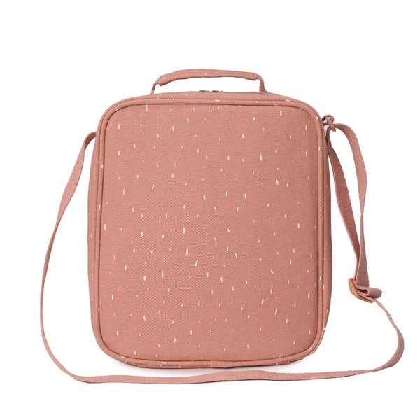 Lancheira térmica Trixie infantil com tiracolo ajustável, compartimento isotérmico e bolso frontal para snacks e acessórios mr cat