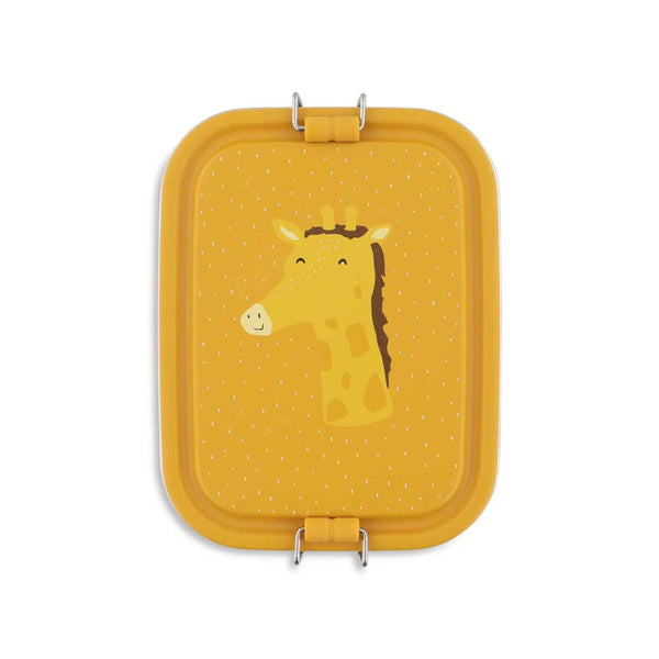 Marmita metálica pequena infantil em aço inoxidável com fechos de silicone, ideal para snacks e pequenas refeições na escola ou passeios
Mr Giraffe