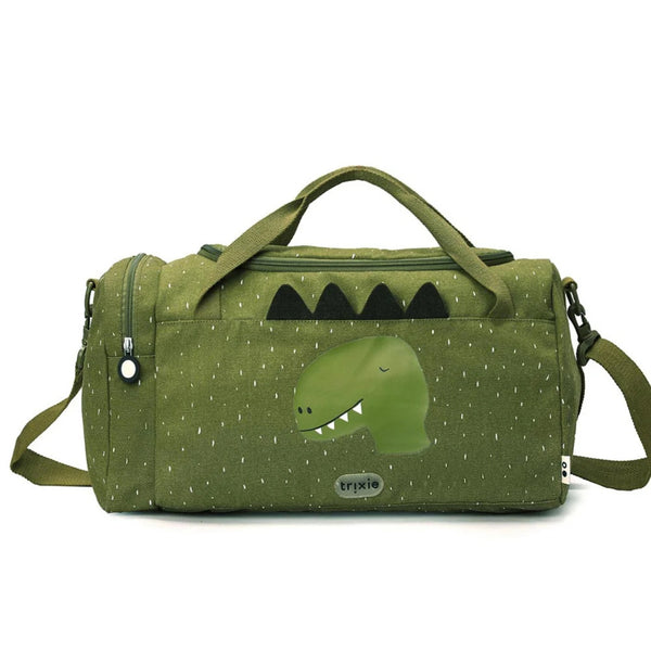Saco de desporto infantil Trixie com compartimento espaçoso, bolso lateral com fecho, alça de ombro removível e materiais reciclados verde