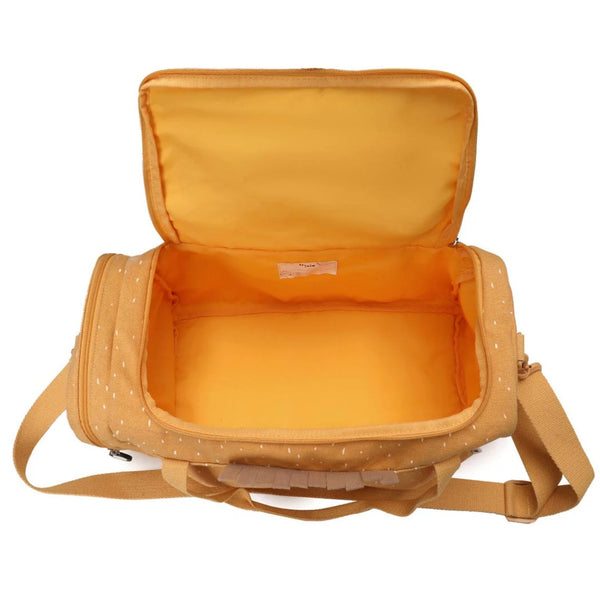 Saco de desporto infantil Trixie com compartimento espaçoso, bolso lateral com fecho, alça de ombro removível e materiais reciclados amarelo